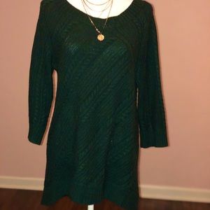 New York and Company green knit sweater